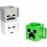 Набор 3 чашек Minecraft Stacking Coffee Mugs Creeper Skeleton and Ghast кружки Майнкрафт 250 мл